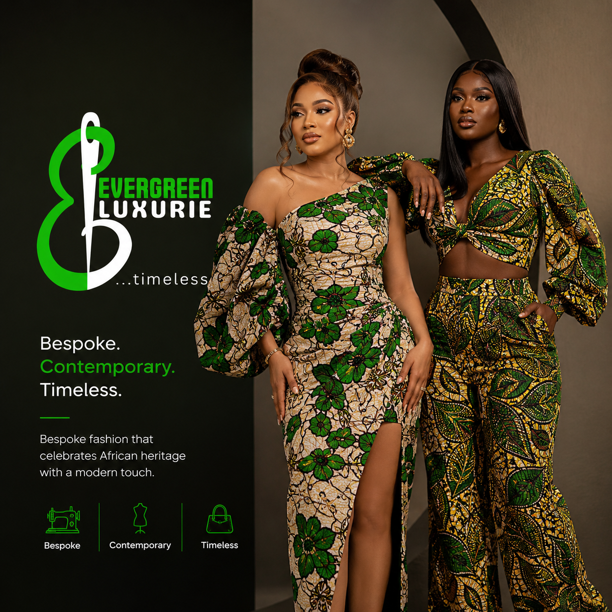 evergreen luxurie branding project by wilfy designs