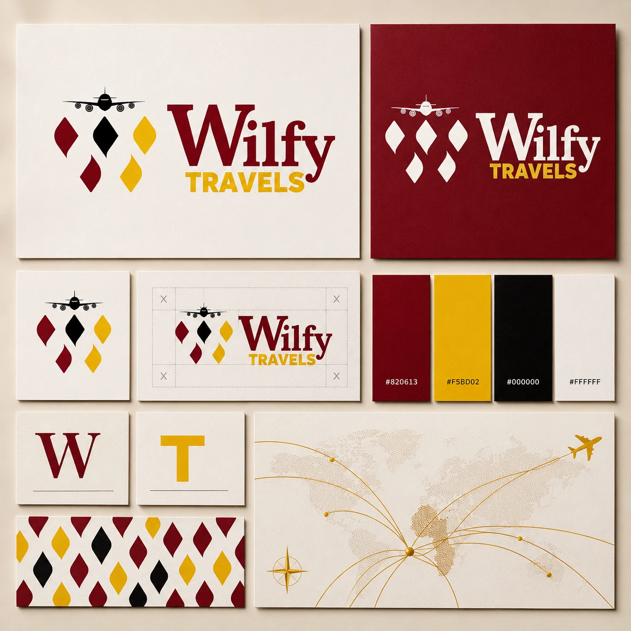 wilfy travels logo design process